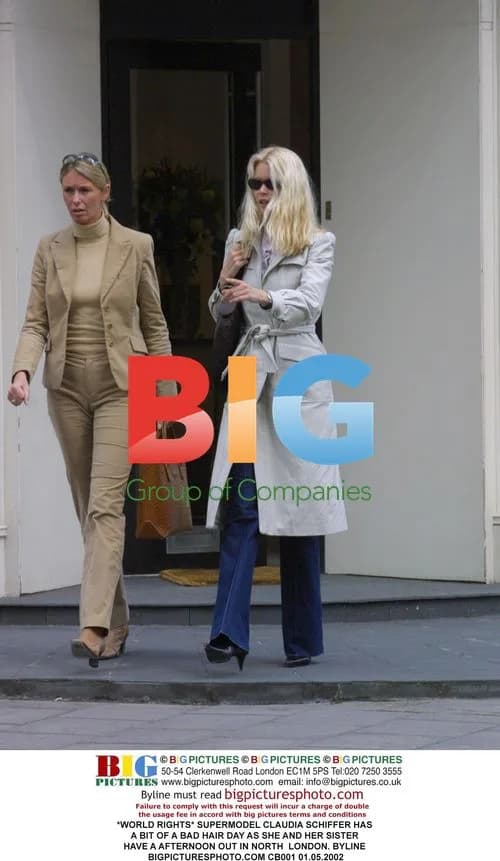Claudia Schiffer and Sister Out in North London