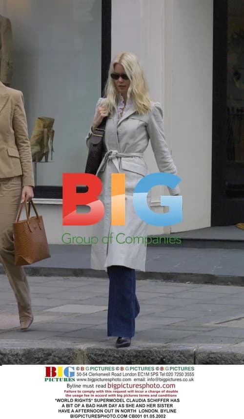 Claudia Schiffer has a bad hair day in London