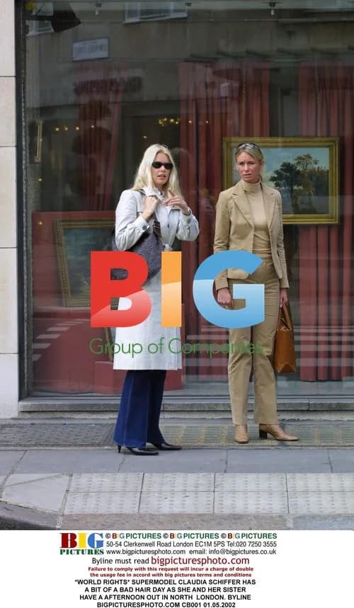 Claudia Schiffer out with sister in London