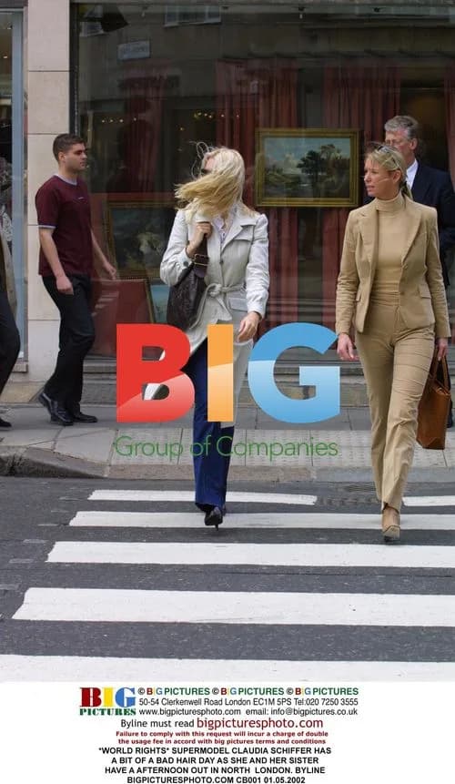 Claudia Schiffer has a bad hair day in London