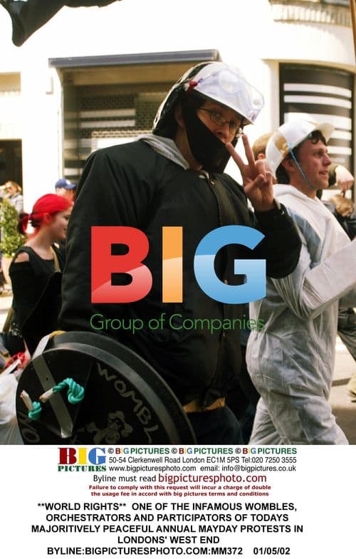 Womble participates in Mayday protest