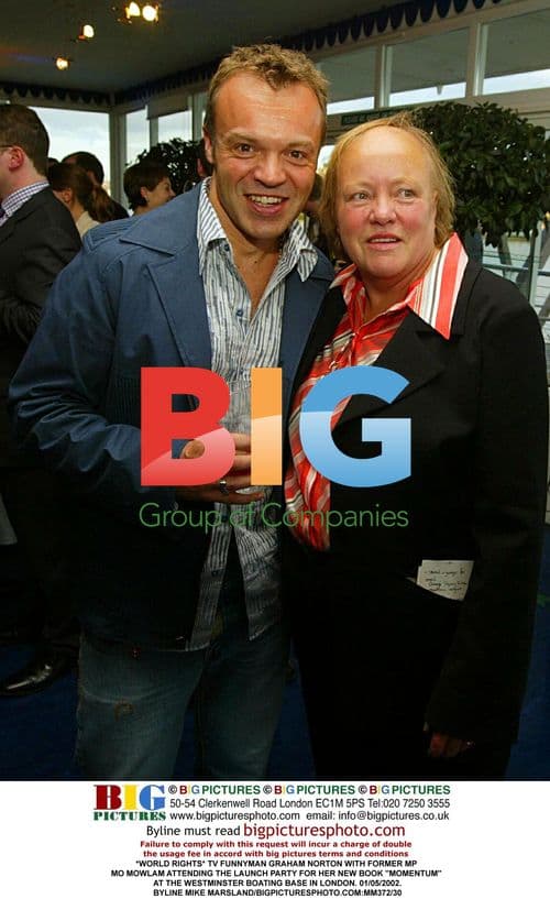 Graham Norton and Mo Mowlam at book launch