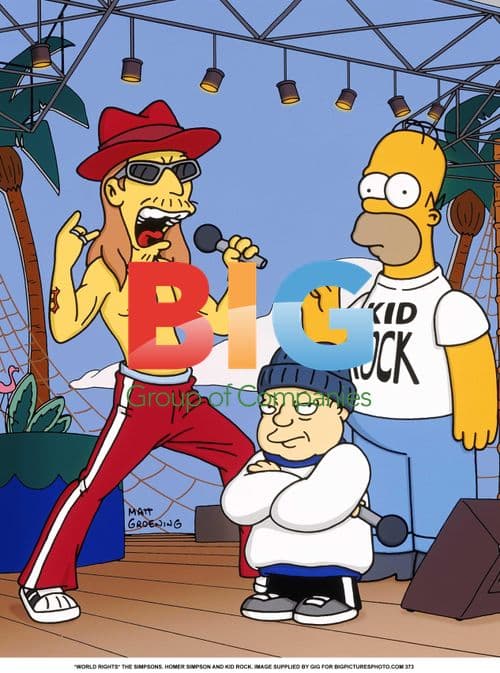 Homer Simpson and Kid Rock