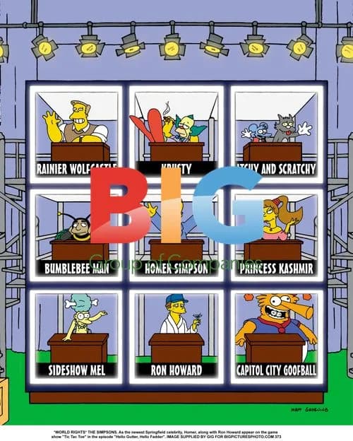 Homer and Ron Howard on 'Tic Tac Toe' in 'The Simpsons'