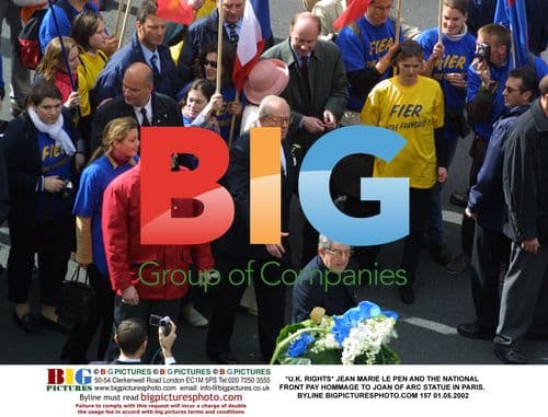 Jean Marie Le Pen and National Front at Joan of Arc Statue