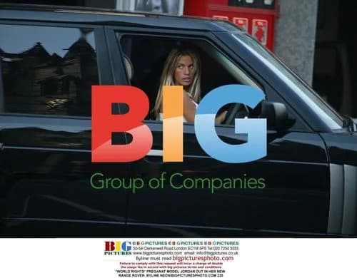 Pregnant Model Jordan Out in Her New Range Rover