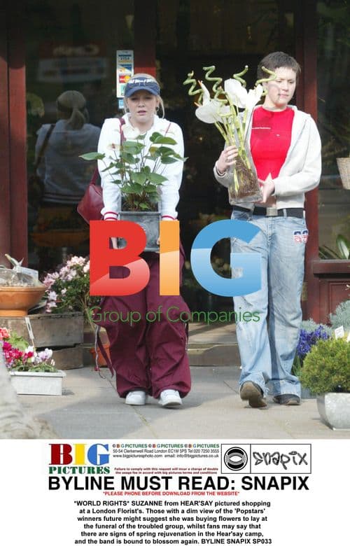 Suzanne from Hear'Say shopping at London florist