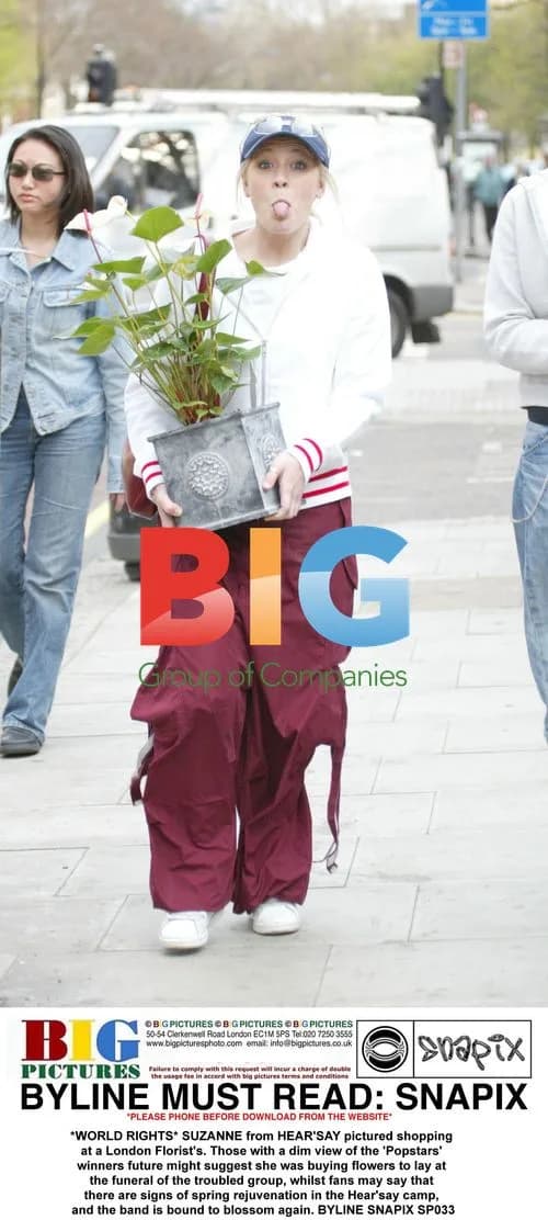 SUZANNE from HEAR'SAY shopping at London Florist's