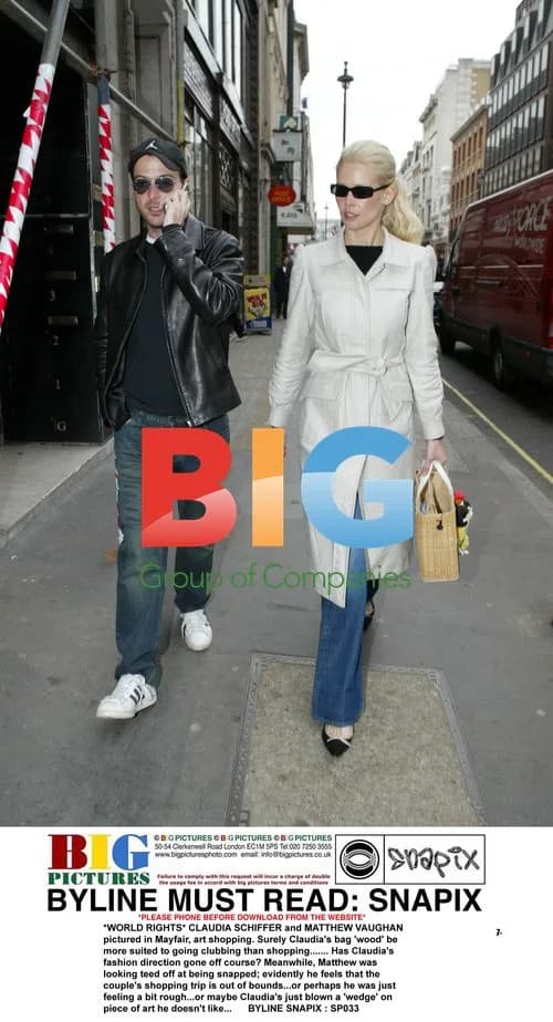 Claudia Schiffer and Matthew Vaughan Art Shopping