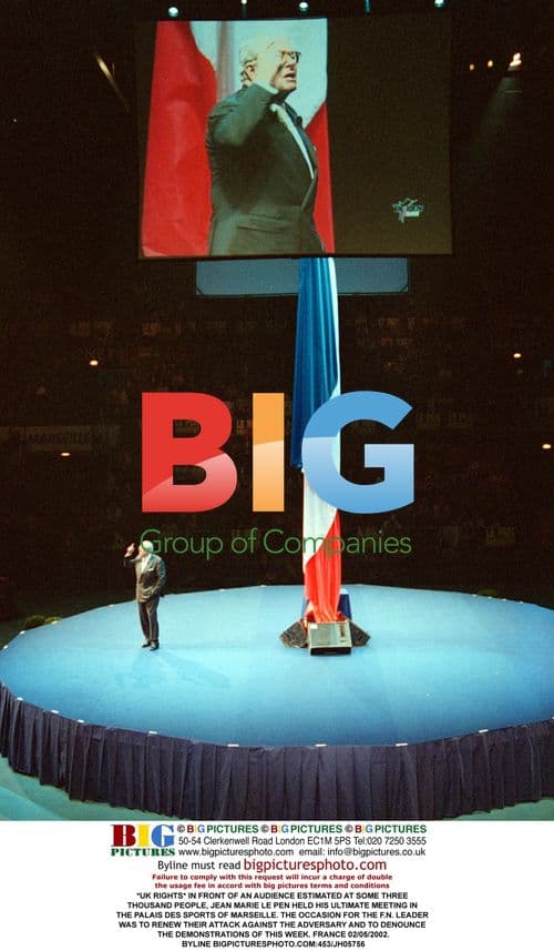 Jean Marie Le Pen Speaking at Rally