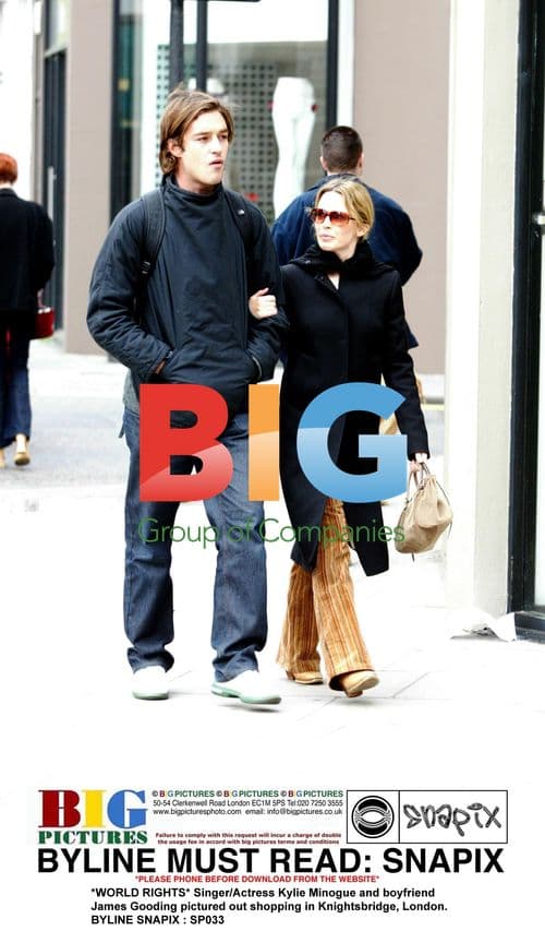 Kylie Minogue and James Gooding Shopping in London