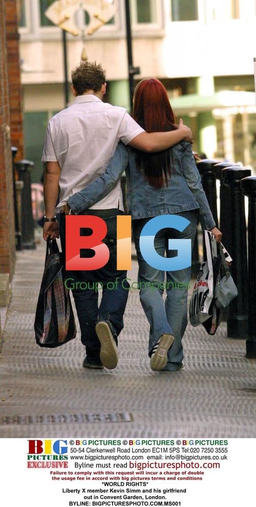 Liberty X's Kevin Simm out in London