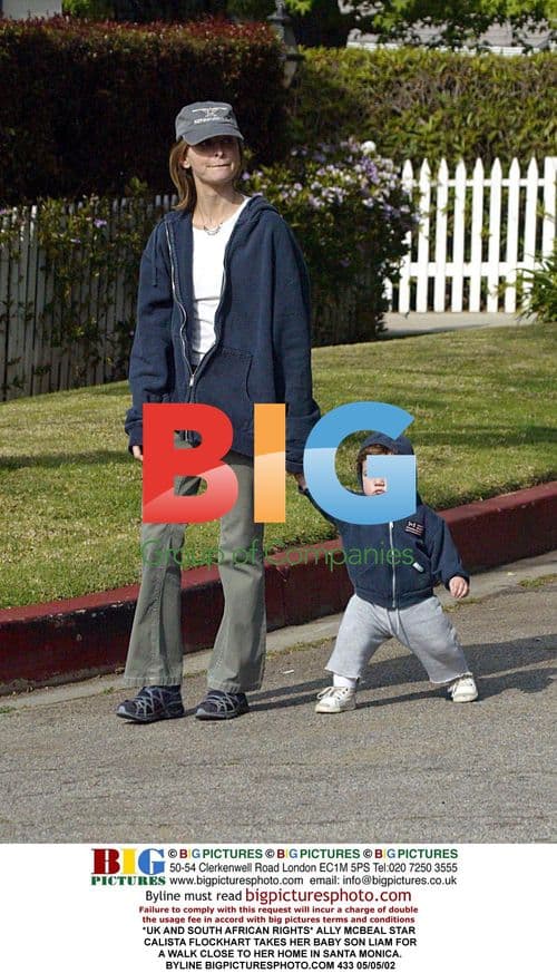 Calista Flockhart and son Liam out for a walk