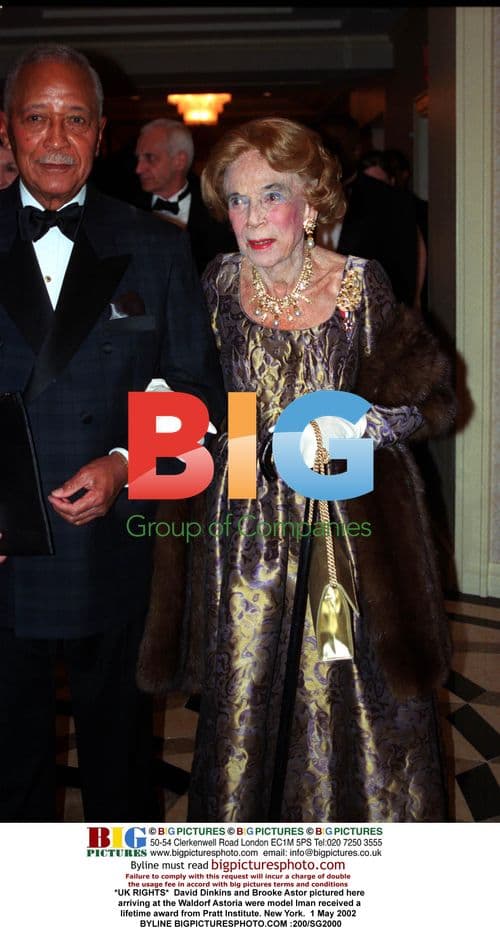 David Dinkins and Brooke Astor at Iman's Pratt Institute award