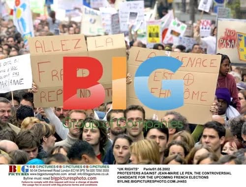 Protesters Against Jean-Marie Le Pen