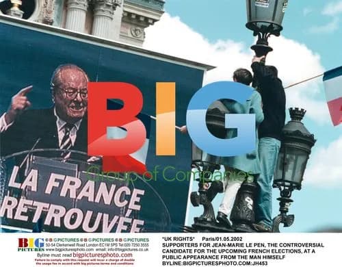Supporters for Jean-Marie Le Pen