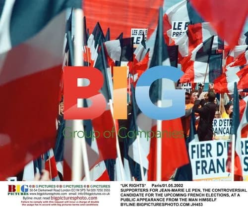 Supporters for Jean-Marie Le Pen in Paris