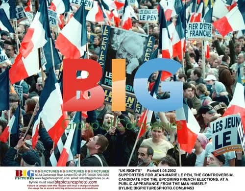 Supporters for Jean-Marie Le Pen