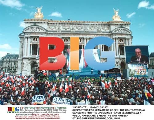 Supporters for Jean-Marie Le Pen