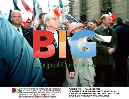 Le Pen and wife at public appearance
