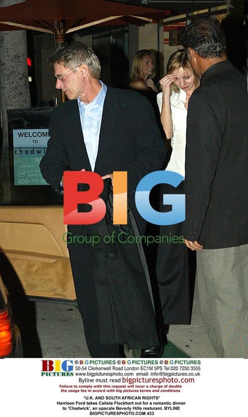 Harrison Ford and Calista Flockhart Enjoy Dinner