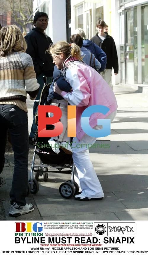 Nicole Appleton and Son Gene in North London