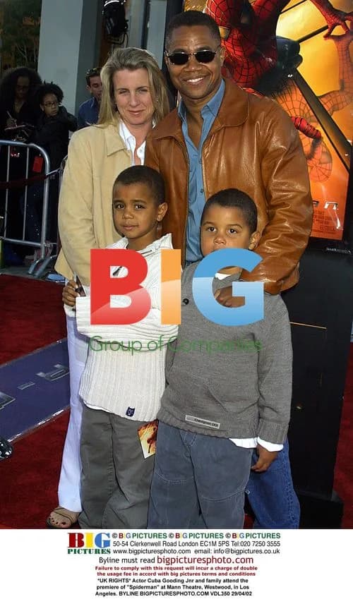 Cuba Gooding Jr. and family at 'Spiderman' premiere