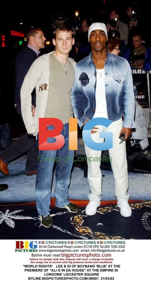 Boy band 'Blue' members at premiere