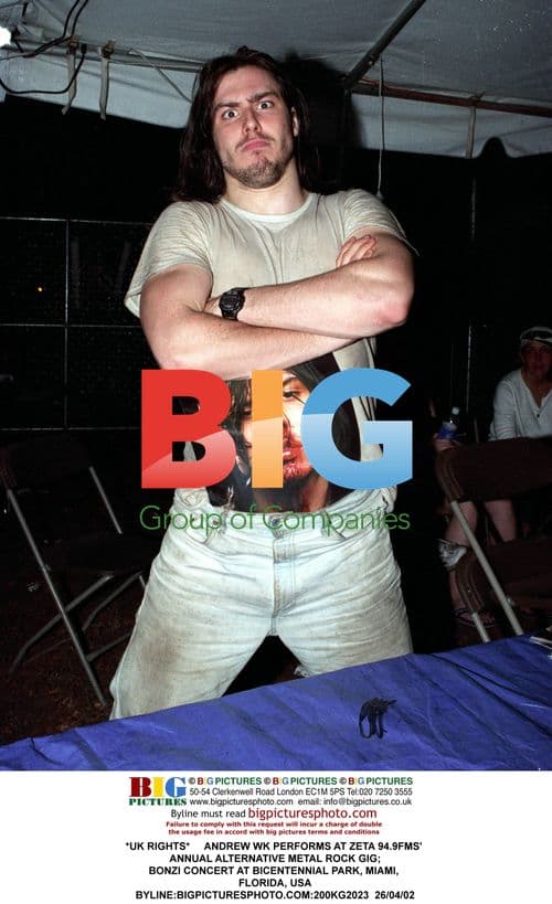 Andrew WK Performs at Zeta 94.9FM's Annual Metal Gig