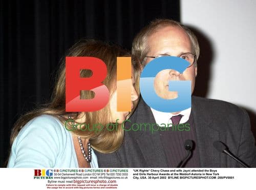 Chevy Chase and wife Jayni at awards event