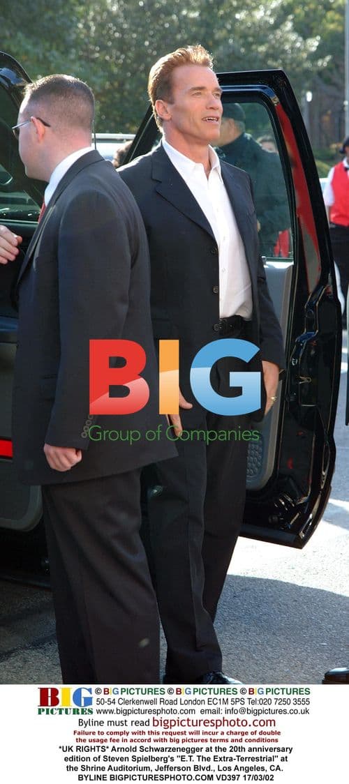 Arnold Schwarzenegger at "E.T." 20th Anniversary