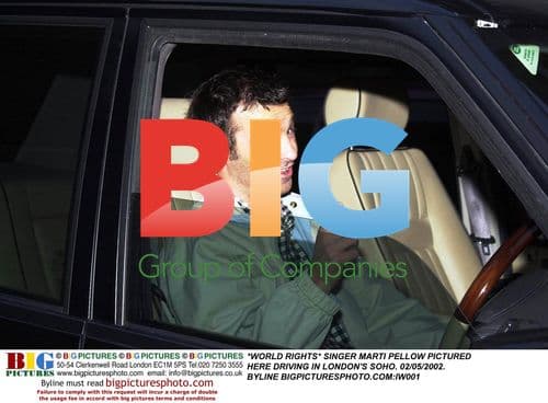 Singer Marti Pellow driving in London's Soho