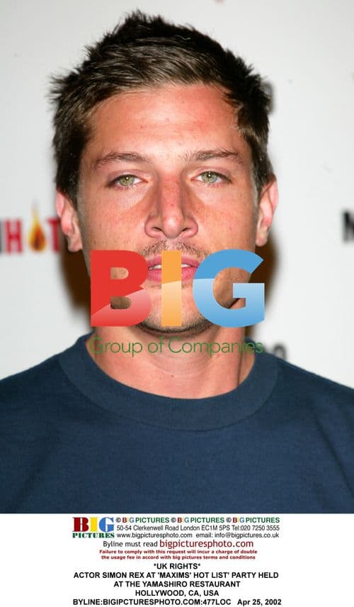 Simon Rex at 'Maxims' Hot List' Party