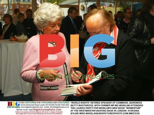 Baroness Betty Boothroyd and Mo Mowlam at book launch