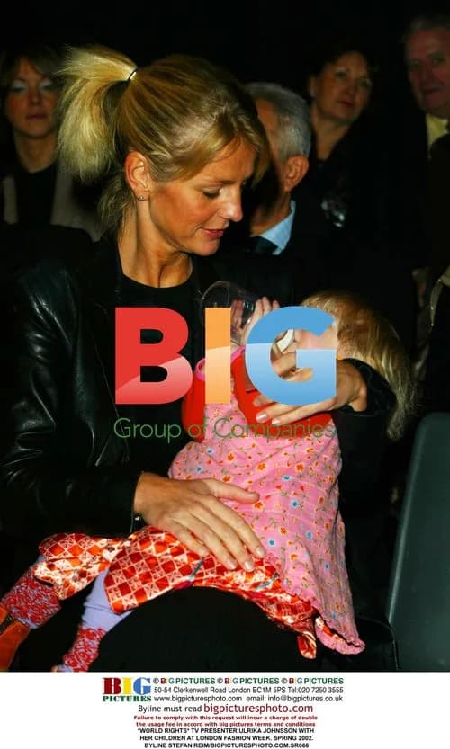 Ulrika Johnsson with children at London Fashion Week