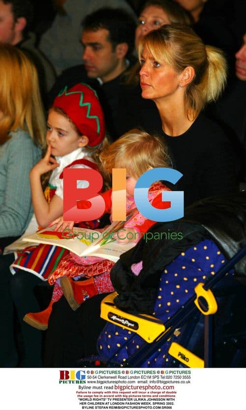Ulrika Johnsson with Children at London Fashion Week