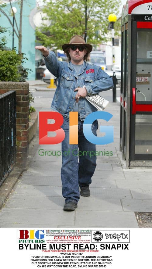 TV Actor Rik Mayall Practices for Bottom