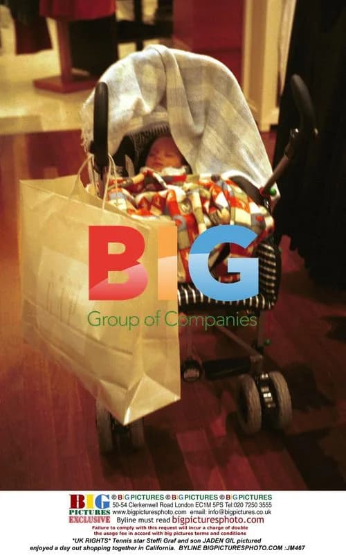 Steffi Graf and son JADEN GIL shopping in CA