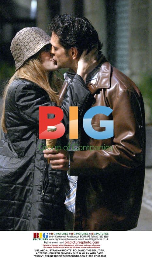 JENNIFER FINNIGAN OUT IN MILAN WITH DATE "RICKY"