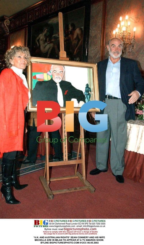 Sean Connery with wife Michelle at TV awards in Milan