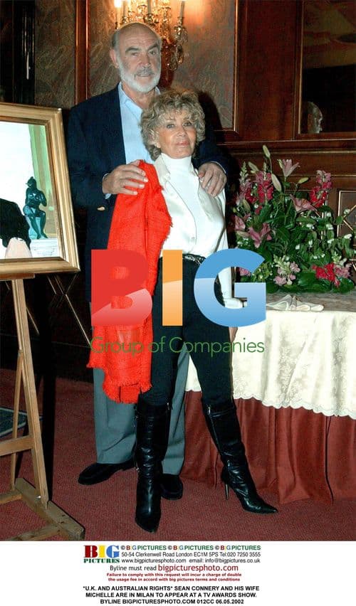 Sean Connery and wife Michelle in Milan for TV awards