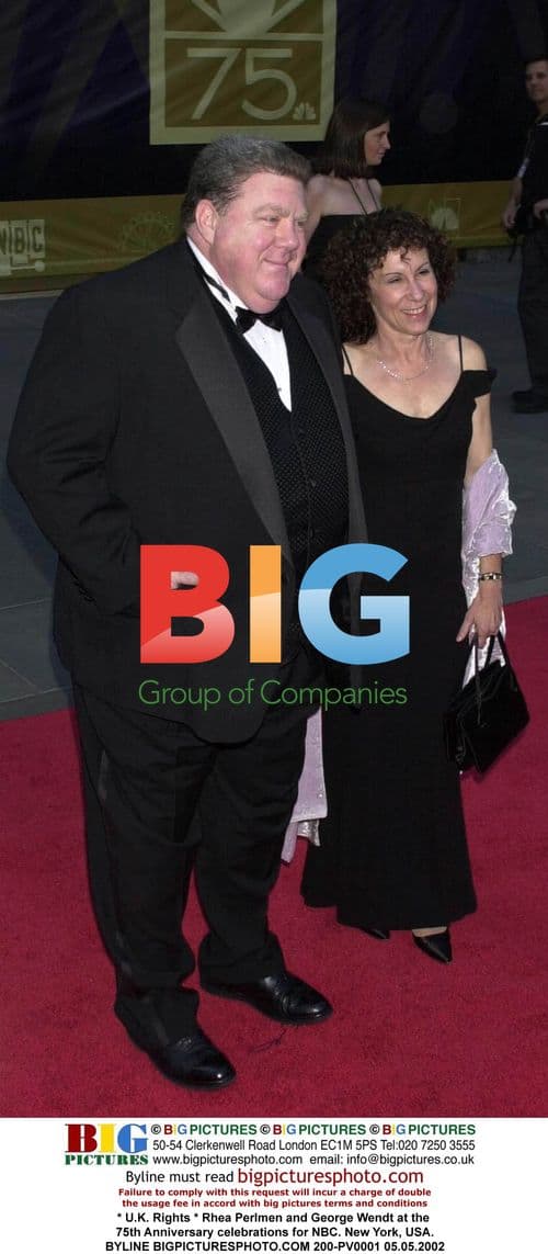 Rhea Perlmen and George Wendt at NBC 75th Anniversary