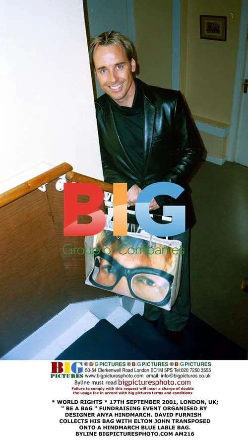 David Furnish Collects "Be a Bag" Fundraiser Bag