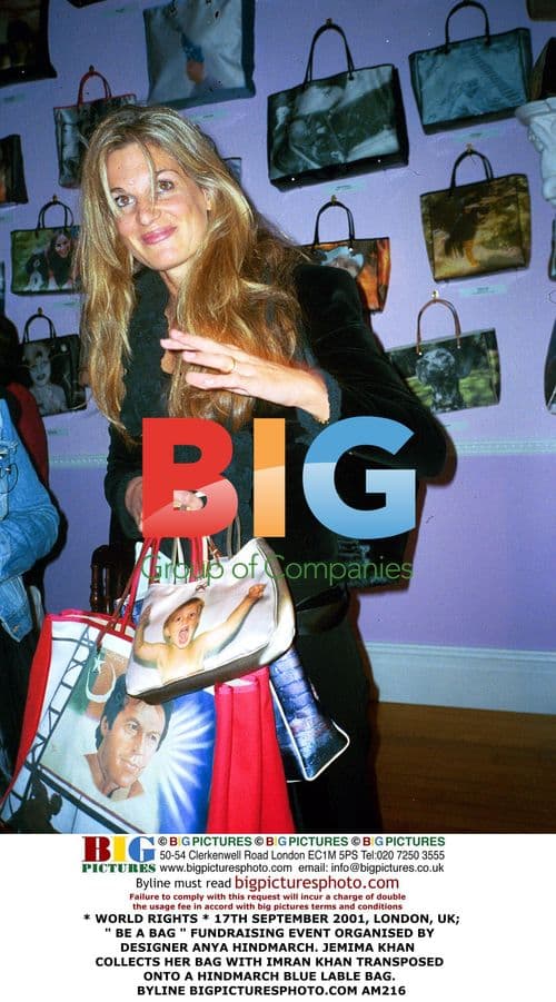 Jemima Khan collects "Be a Bag" charity bag