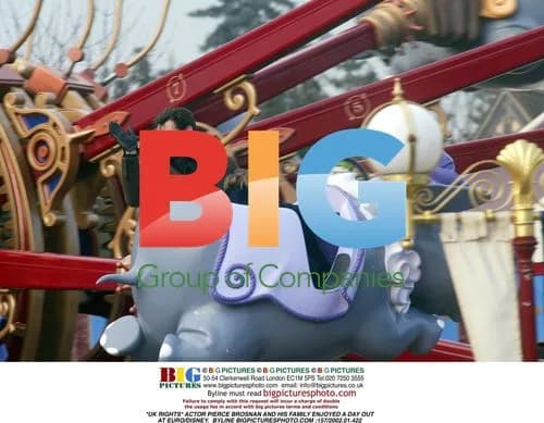 Pierce Brosnan and family at EuroDisney