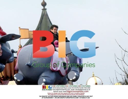 Pierce Brosnan and Family at Euro Disney