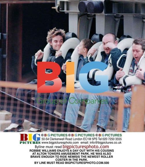 Robbie Williams Visits Alton Towers