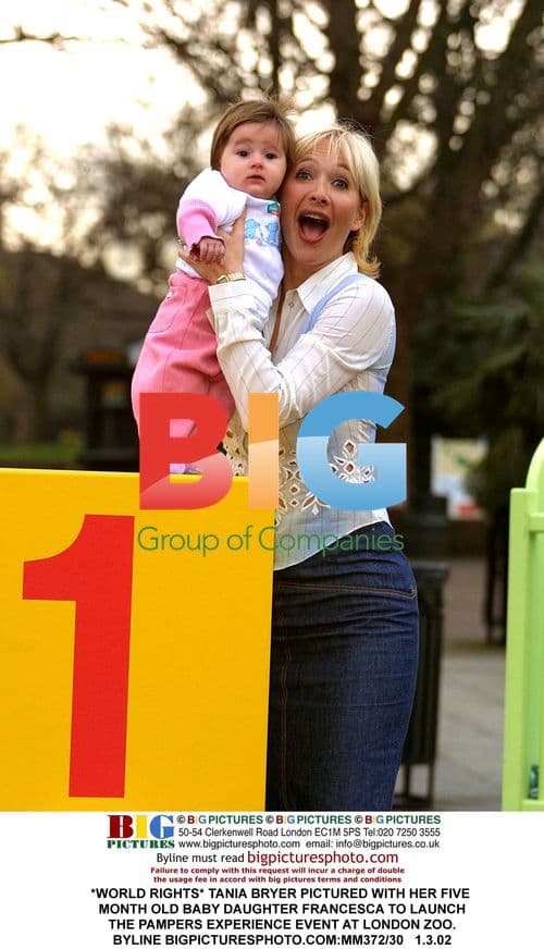Tania Bryer and Baby Francesca at Pampers Event