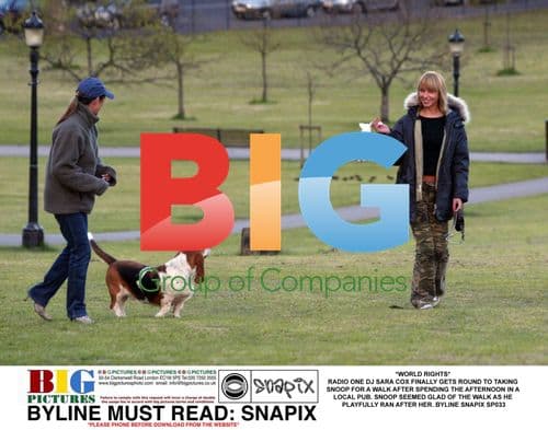 Sarah Cox Takes Snoop for a Walk