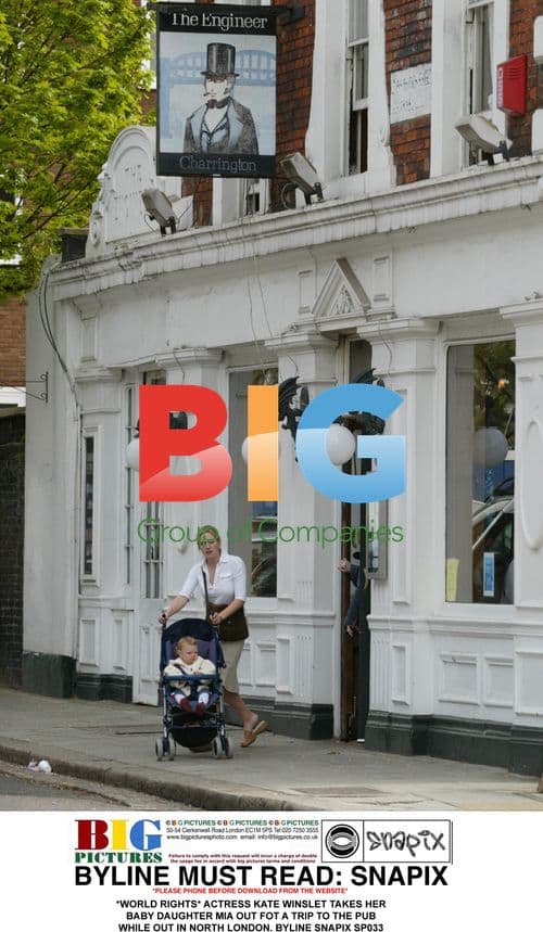 Kate Winslet with daughter Mia in North London